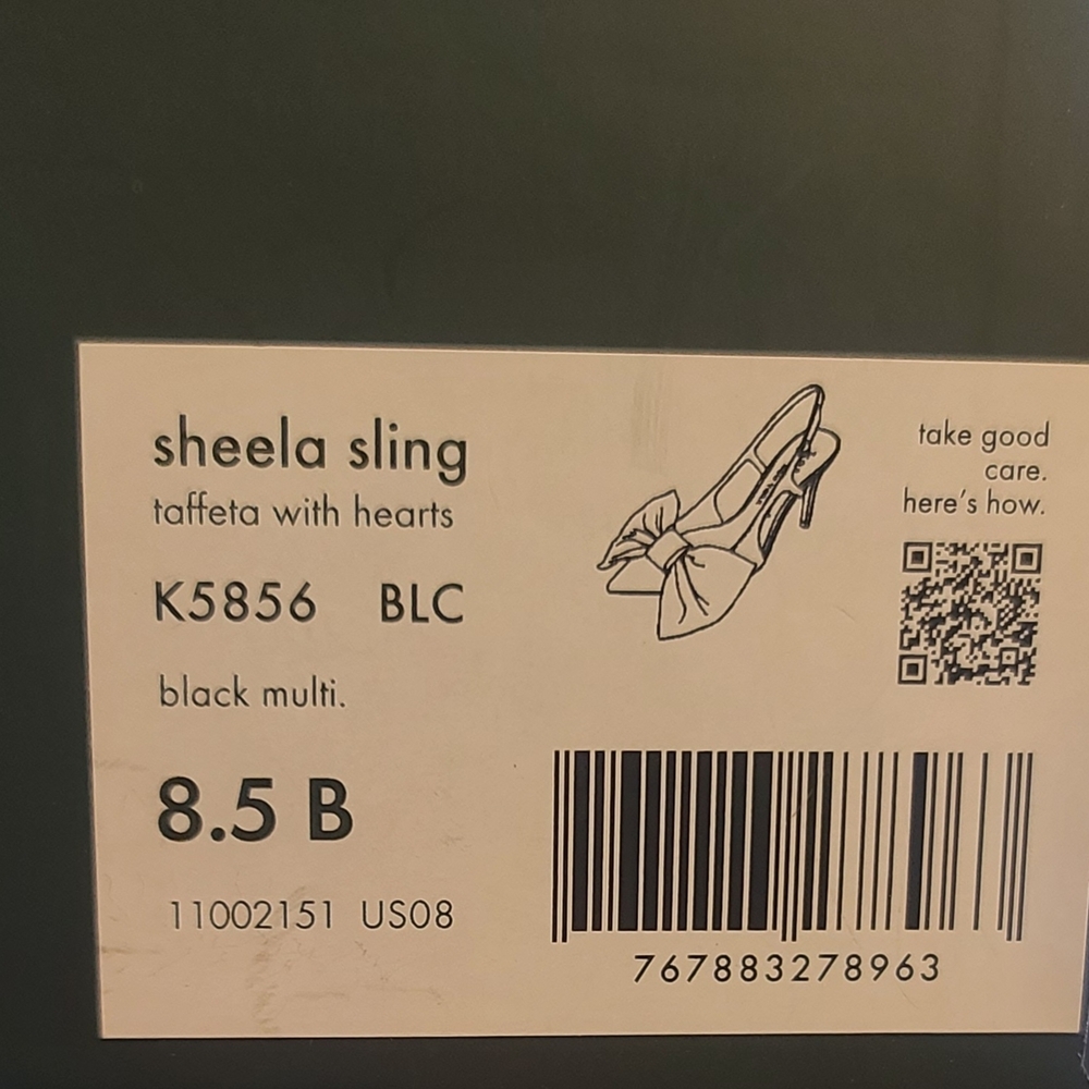 Kate Spade Black and Red Women's Slingback Heels - Picture 5 of 5